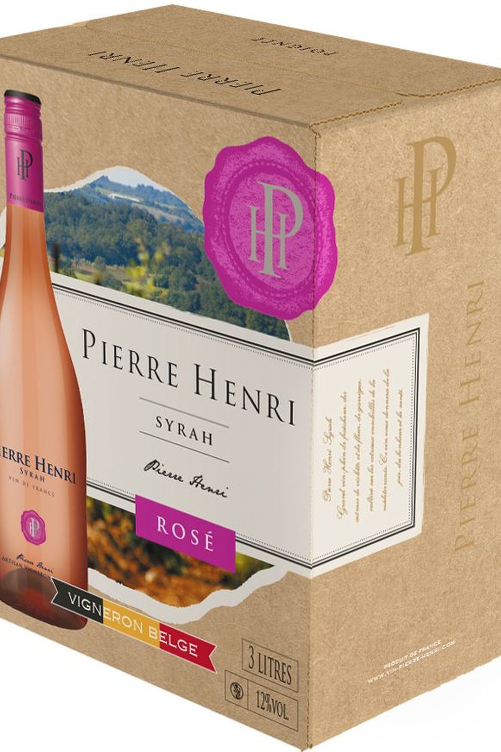 BIB 3L Pierre Henri vin de france syrah rosé (même qualité ph 75cl igp)