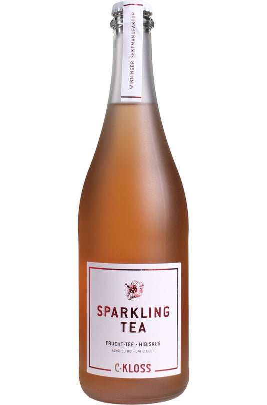 C-Kloss Sparkling TEA 0°Alc (clear) (CAP) rosé Fruit tea-hibiscus unfiltered [white label]